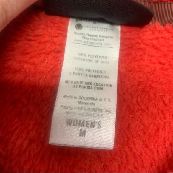 •- Patagonia Synchilla Super Soft Pullover with Pocket Red - Picture 7 of 10